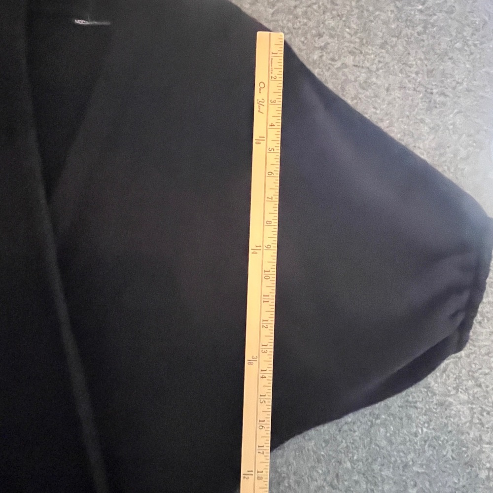 Vtg Moda Intl Black Chunky Knit Sweater Wrap Plunge M 90s Y2K Oversized Grunge - Picture 14 of 16